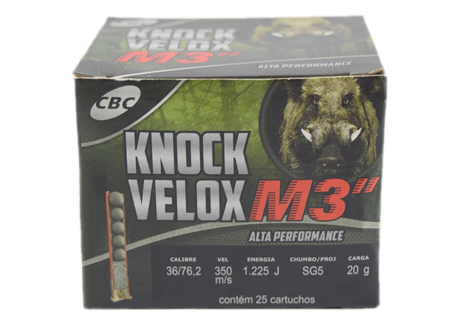 MUNIÇÃO KNOCK VELOX 20G M3